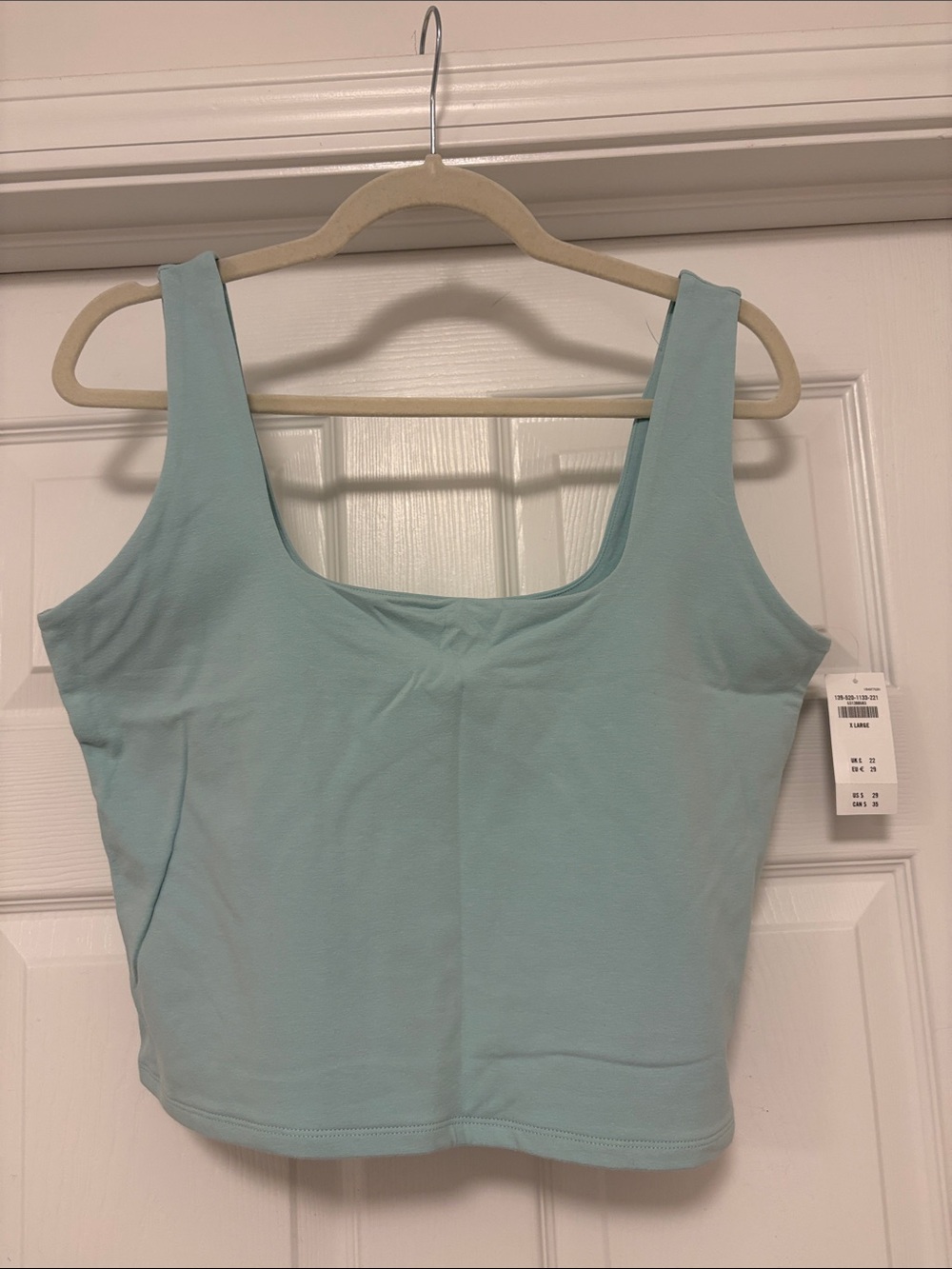 Abercrombie & Fitch Light Blue Scoop Neck Crop Tank